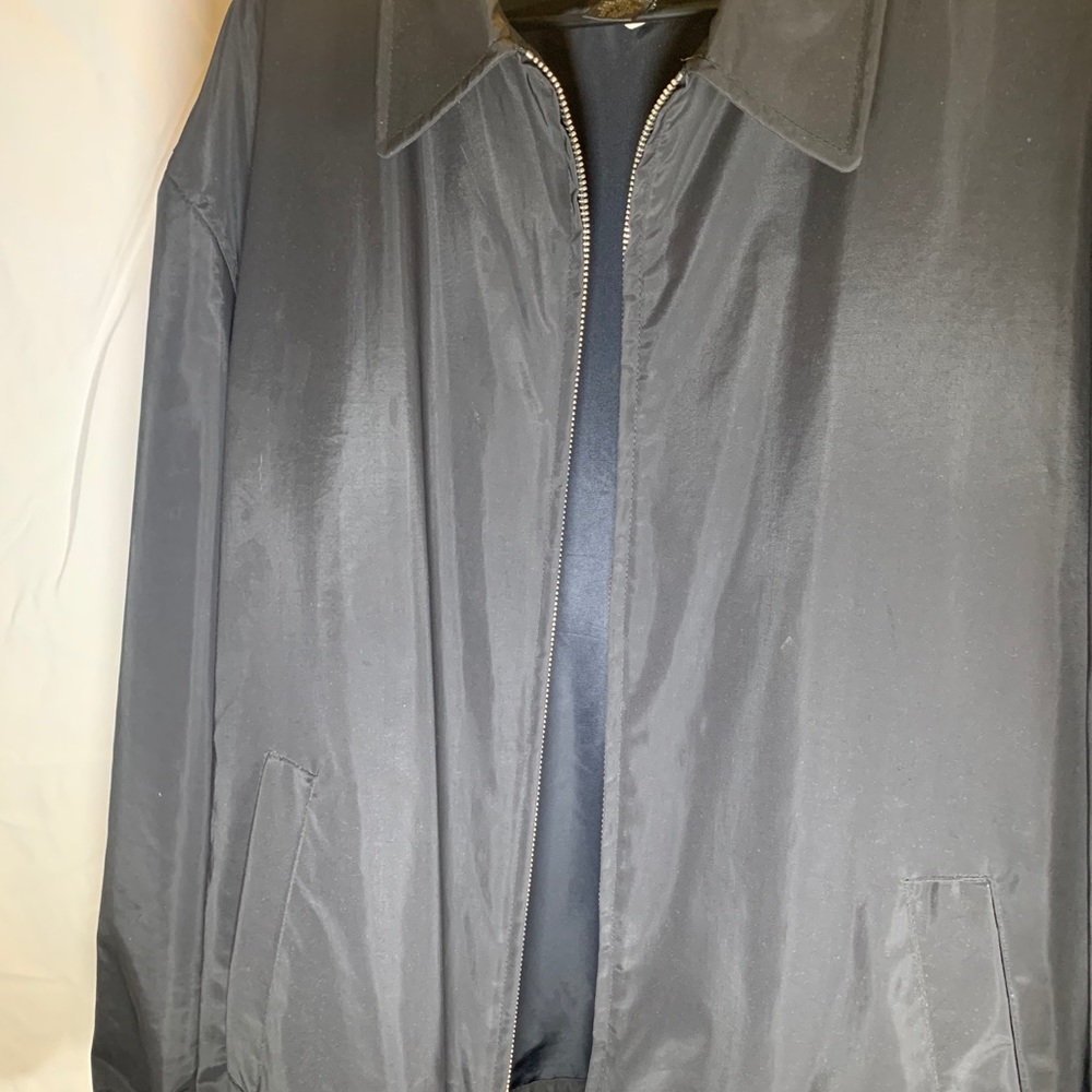Banana Republic PVC Polyurethane Black Bomber